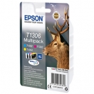 Epson originální ink C13T13064022, T1306, cyan/magenta/yellow, blistr, 30,3ml