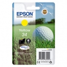 Epson originální ink C13T34644020, T346440, yellow, s ochranou, 4.2ml