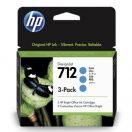 HP originální ink 3ED77A, HP 712, cyan, 29ml, 3-pack