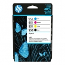 HP originální ink 6ZC65AE#301, HP 950/951, CMYK, blistr, 4-pack