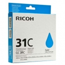 Ricoh originální gelová náplň 405689, typ GC 31C, cyan, DOPRODEJ