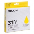 Ricoh originální gelová náplň 405691, Typ GC 31Y, yellow